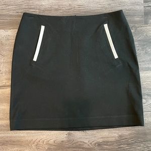 INC Mini Skirt, Black, 6, EUC, Straight Hem, Zip Close